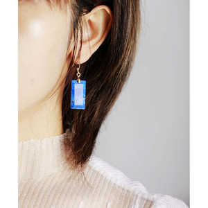 ต่างหูจี้รูปทรงเรขาคณิตหรูหราไฮเอนด์ใหม่สำหรับผู้หญิง อะเมทิสต์ โลหะผสมสังกะสี Abbott - Product Image 4