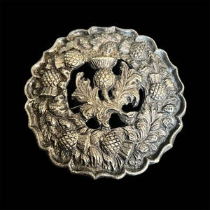 Grande broche vintage énorme en forme d'ardillon écossais, épingle à kilt géante en argent, grande épingle à kilt - Product Image 3