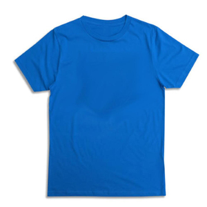 Camisetas al por mayor con cuello redondo para hombre, personalizadas con estampado azul, lona de seda, 100% algodón, talla S, logotipo OEM, alta calidad, patrón 3D - Product Image 5