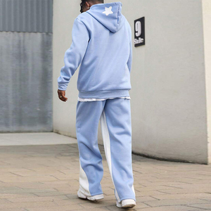 Conjunto Deportivo Personalizado de Felpa Francesa, Sudadera con Capucha y Pantalones Deportivos de Pierna Recta con Logotipo Personalizado DTG, Algodón Grueso - Product Image 5