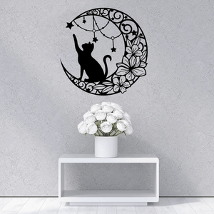 Decorazione da Parete in Metallo a Forma di Gatto Nero Gotico per Halloween - Interni/Esterni - Per Acquirenti Commerciali e Hotel - Product Image 5