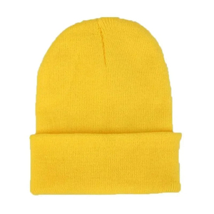 Solid Plain Basic Daily Beanie Men Durable Genuine Stitch <b>Smooth</b> Ribbed Acrylic <b>Brushed</b> Metal Design Hat Bag - Product Image 4