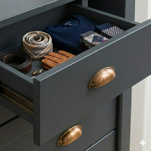 Modern Zinc Alloy Half Moon Cabinet <b>Handle</b> Drawer <b>Pull</b> Eco-Friendly for Kitchen Bathroom Wardrobe Living Room Nightstands - Product Image 5