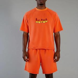 Ensemble de vêtements de sport pour homme, été, fin, séchage rapide, imprimé, avec haut à manches courtes et short de sport - Product Image 1