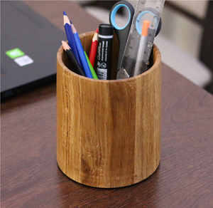 Soporte de madera para bolígrafos, almacenamiento de papelería para oficina, organizador de escritorio, almacenamiento de artículos de papelería, uso para la vuelta al colegio y graduación - Product Image 1