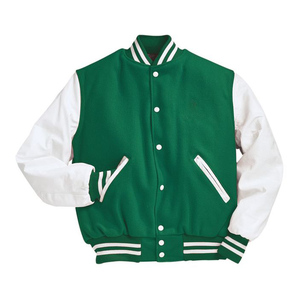 Hot Sale High Quality Unisex College Varsity <b>Jacket</b> 100% Wool Cartoon Patchwork Hooded Streetwear Adjustable Price New Condition - Product Image 1