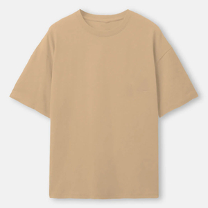 T-shirt Homme Y2K Vintage en Coton Épais Uni, Coupe Oversize Épaules Tombantes, Coupe Boxy, Manches Courtes, Style Streetwear - Product Image 3