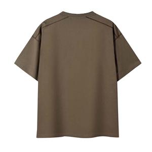 เสื้อยืดคอกลมโอเวอร์ไซส์ผ้าฝ้าย 100% สำหรับผู้ชาย แขนสั้นทรงหลวม ใส่สบาย เป็นมิตรกับสิ่งแวดล้อม ระบายอากาศได้ดี ทันสมัย - Product Image 2