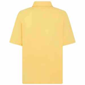 เสื้อเชิ้ตผู้ชายผ้าฝ้ายลินินเนื้อนุ่มระบายอากาศดี  คอวี  ทรงหลวม  สีพื้น  ลายโลโก้ตามสั่ง  แฟชั่น  เสื้อโปโลลำลอง - Product Image 4