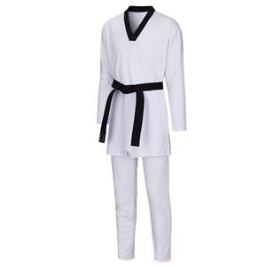 Uniforme d'arts martiaux à col en V / Uniforme de Taekwondo avec pantalon à taille élastique - Product Image 5