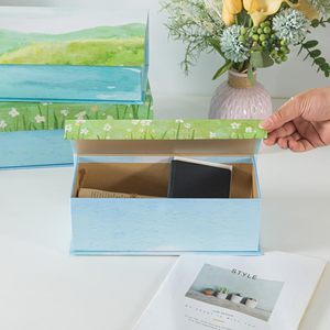 กล่องของขวัญแม่เหล็ก TH CBB-573 กล่องบรรจุภัณฑ์กระดาษพิมพ์ลายตามสั่ง กล่องเก็บของพับได้พร้อมฝาปิด สำหรับเครื่องสำอางและเสื้อผ้า - Product Image 4