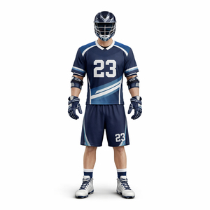 High Quality Lacrosse Uniform Set Custom Design Sublimated Jersey Shorts Lightweight Breathable OEM Factory Bulk Supply - Product Image 1