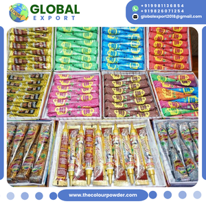 โรงงานผลิตกรวยและหลอดเฮนน่าหลากสี บรรจุกล่องละ 12 สี  ทำจากส่วนผสมจากพืชธรรมชาติ สำหรับการสักชั่วคราวแบบไม่เจ็บปวด - Product Image 4