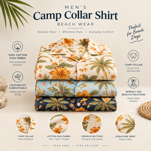 เสื้อเชิ้ตคอกลมทรงหลวมสำหรับผู้ชาย ผลิตจากผ้าฝ้ายยืดหยุ่น 100% พิมพ์ลายดอกไม้เขตร้อน แขนสั้น เหมาะสำหรับการไปเที่ยวชายหาดและสวมใส่ลำลอง - Product Image 5