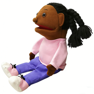 Marionetas personalizadas de cuerpo completo con forma humana, con zapatillas de lona rosas, regalo de cumpleaños de diversidad cultural para niños - Product Image 6
