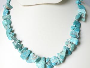 Turquesa en Bruto en Rodajas y Pepitas - 10 Pulgadas, 10-15MM de Largo, Aprox. Piedra Suelta - Suministros para Mayoristas - Nueva Llegada Azul Natural - Product Image 3