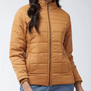 Women's Winter Warm Bubble <b>Puffer</b> <b>Jacket</b> Breathable Light Zipper Closure Printed Pattern <b>Crop</b> Style Women's Winter <b>Puffer</b> <b>Jacket</b> - Product Image 4