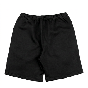 Shorts décontractés pour hommes en coton vert uni, écologiques, à séchage rapide, taille mi-haute, élastiques, tricotés et respirants - Product Image 6