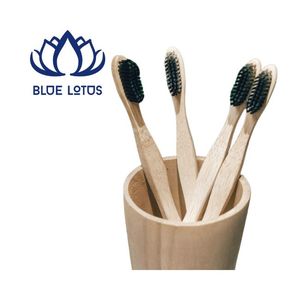 Cepillo de Dientes Ecológico de Alta Calidad Blue Lotus Farm para Adultos, Cerdas Medianas, Reutilizable, Cero Desperdicio, Uso Diario - Product Image 1