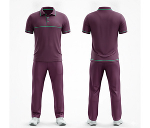Breathable Polyester Sublimated <b>Cricket</b> Uniform | Men Women Youth <b>Cricket</b> Wears Polo Shirt and Trouser Full Team - Product Image 2