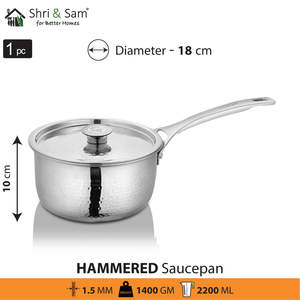 Platinum Collection 4 PCS Heavy Weight Hammered Stainless Steel Family <b>Cookware</b> <b>Set</b> - Product Image 3