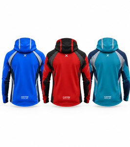Sweat-shirts à manches longues pour hommes - Bleu marine rouge - Fabricant de vêtements de sport et d'extérieur - Vêtements de course à pied - Product Image 2