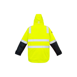 เสื้อแจ็คเก็ตสะท้อนแสงสำหรับผู้ชาย ผ้าโพลีเอสเตอร์ พร้อมแถบสีเงินและกระดุมด้านหน้า - Product Image 6