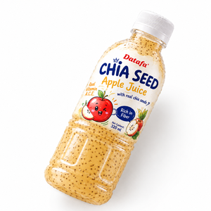 Bebida con Sabor a Jugo de Manzana y Semillas de Chía, Botella de 320 ml con Semillas de Chía Reales, Bebida Veraniega Rica en Fibra - Product Image 2