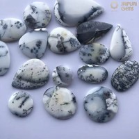 Gemas de Jaipur, Ópalo Dendrítico Blanco Natural, Cabujones Sueltos, Piedras Preciosas Lisas de Formas Mixtas, Certificado IGI, Sin Tratamientos, Opalescente