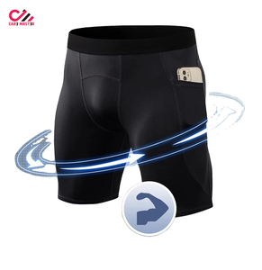 Pantalones Cortos de Compresión Deportivos para Hombre, de Color Sólido, Transpirables, de Secado Rápido, Cintura Elástica, Precio Bajo - Product Image 5