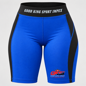 Custom <b>Womens</b> Cycling <b>Shorts</b> High Waist <b>Compression</b> Gym Biker Activewear OEM Private Label Manufacturer Wholesale Sportswear B2B - Product Image 3