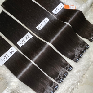 Prix d'usine en gros 100% extensions de cheveux vietnamiens bruts non transformés trame de cheveux humains droite à la machine à double tirage - Product Image 3