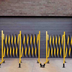 Barriera Stradale Espandibile in Metallo da 3,35 m con Ruote Retrattili e Sicurezza per Esterni - Product Image 5