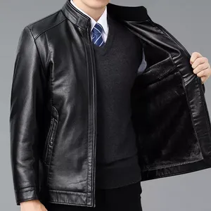 Chaqueta de Invierno para Hombre Elite Urban Adventure, Cierre de Cremallera, Acabado Elegante en Cuero, Tela de Lona, Cuello Alto, Moda Urbana - Product Image 5