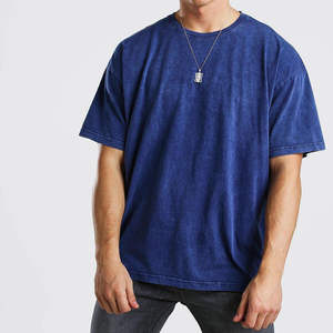 Camisetas de algodón 100% para hombre, nuevas, con hombros caídos, cuello redondo, ropa a granel, camisetas pesadas con estampado de letras, camisetas lisas - Product Image 2