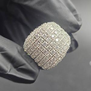 Fine 925 Sterling Silver Moissanite <b>Ring</b> Luxury Bridal <b>Promise</b> Engagement Anniversary Jewelry <b>for</b> Women <b>Men</b> - Product Image 3