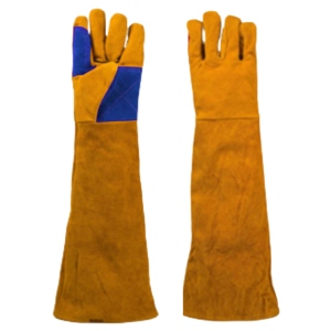 Gants de soudage industriels en cuir de vachette renforcé anti-vibration, durables, pour travaux à haute température et protection des mains - Product Image 6