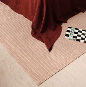 Tapis faits main en laine/soie tuftés à la main - Tapis écologiques à nœuds nordiques motif abstrait Rose Park, rembourrés, modernes pour la maison, le bureau et l'hôtel - Product Image 3