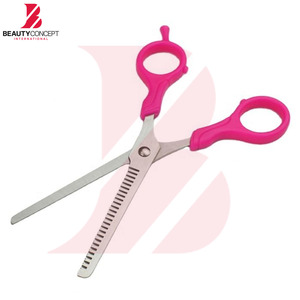 กรรไกรซอยผมด้ามจับพลาสติกสีชมพูสดใส พิมพ์โลโก้ได้ตามต้องการ สำหรับช่างตัดผมมืออาชีพ ร้านทำผม - Product Image 5