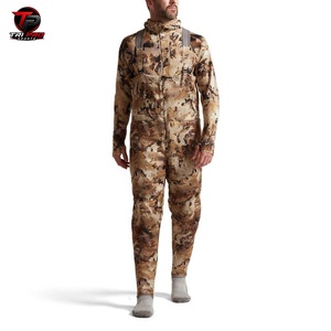 Salopette de pêche et de chasse en néoprène camouflage pour homme, avec fermeture éclair centrale intégrale et passants de cheville intégrés - Product Image 2