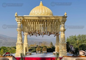 Elegance Indian Theme Mandap For Destination <b>Weddings</b> Marble Theme Outdoor <b>Wedding</b> - Product Image 3