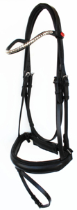 Nueva y Exclusiva Diadema de Cuero Hecha a Mano con Cristales y Pedrería, Estilo Inglés, para Caballo, Personalizable en Color y Tamaño - Cob-Full - Product Image 3