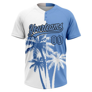 Camiseta de Béisbol Sublimada Personalizada, Transpirable, de Manga Corta, con Estampado de Palmeras, Unisex, para Verano, para Softbol - Product Image 2