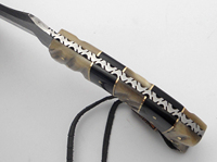 Couteau de chasse multifonctionnel artisanal en acier Damas de qualité industrielle supérieure, manche en bois, pour la chasse et le camping, garantie 3 ans
