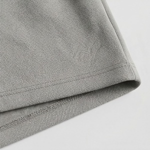 Women's 2 Piece Knitted Shorts <b>Set</b> Solid Gray Short Sleeve Crew Neck Loose Fit Casual Above Knee Breathable Cotton <b>Twin</b> <b>Set</b> - Product Image 6