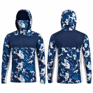 Hot Sale Quick Dry Hooded Fishing Long Sleeve Shirts Sublimated UPF 50+ Long Sleeve Performance Shirts Hooded Fishing Shirts - Product Image 1