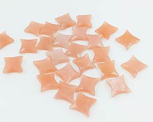 Perles de pierre de lune pêche en forme d'étoile ninja, perles en vrac pour bijoux - Product Image 3