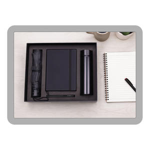 Business Office <b>Gift</b> Set PU Leather Journal Premium Pen Water Bottle Folding Umbrella Customized Logo <b>Gift</b> <b>Box</b> Personalized - Product Image 1
