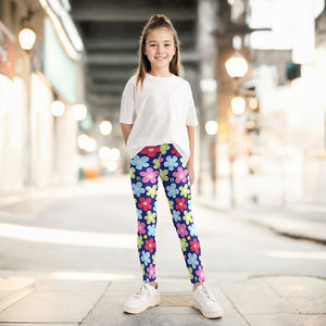Pantalones OEM 2026 personalizados con estampado lindo, elásticos, de rayas dulces, de seda de leche, estampados hasta el tobillo - Product Image 3