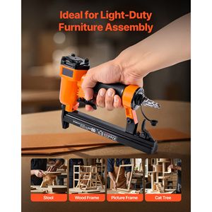 22 Gauge Pneumatic Upholstery Stapler 71 Series Fine Wire <b>Staples</b> 3/8 Inch Crown 5/32\" 5/8\" Length 7\" <b>Staple</b> Gun - Product Image 6
